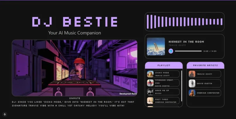 DJ Bestie interface
